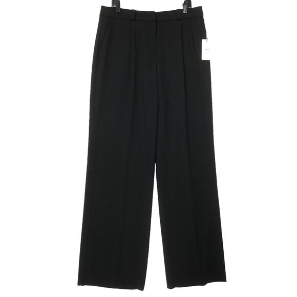 Armani Collezioni Womens Sz 12 Black Polyester Dress Pants Wide Band NWT $595
